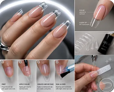 Glossy Gel with Clear Tips