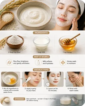 Rice brightening mask