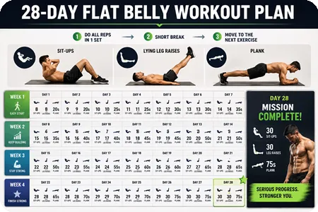 The 28-Day Flat Belly Workout Plan