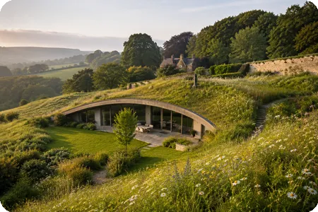This Green-Roofed Home Disappears Into the English Countryside