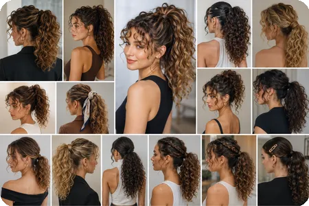 25 Curly Ponytail Hairstyles That Are Chic