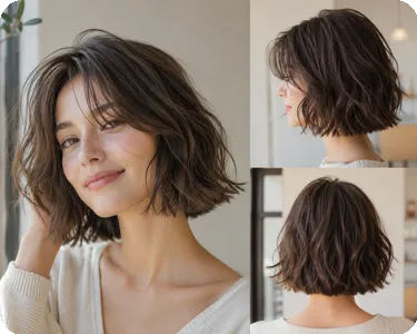 Blunt Wavy Bob