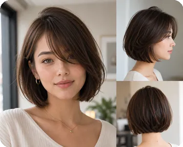 Bob with Side-Swept Bangs