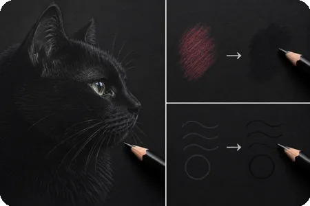 One More Trick Use Black Pencil on Black Paper